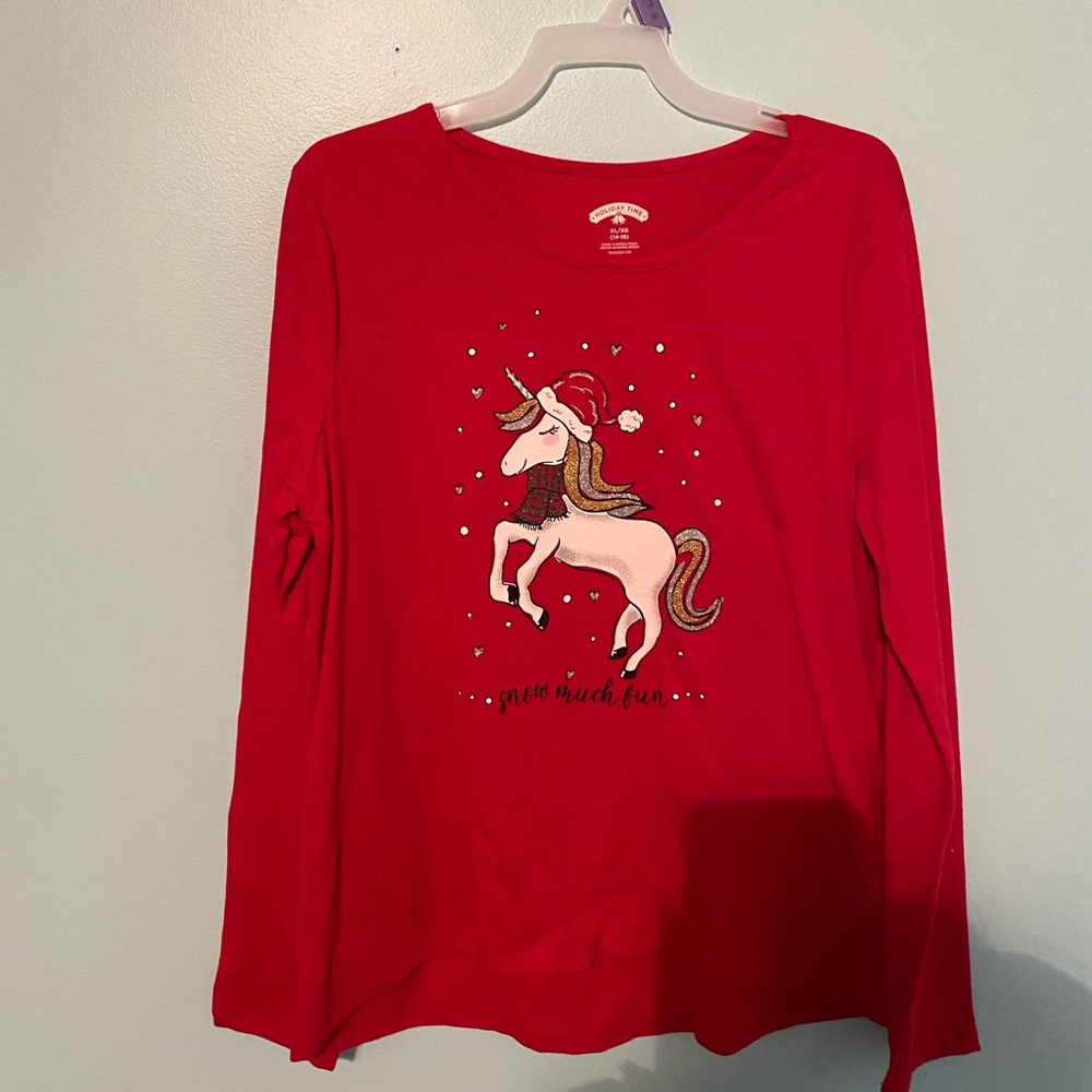 NWT girls Christmas top size XL